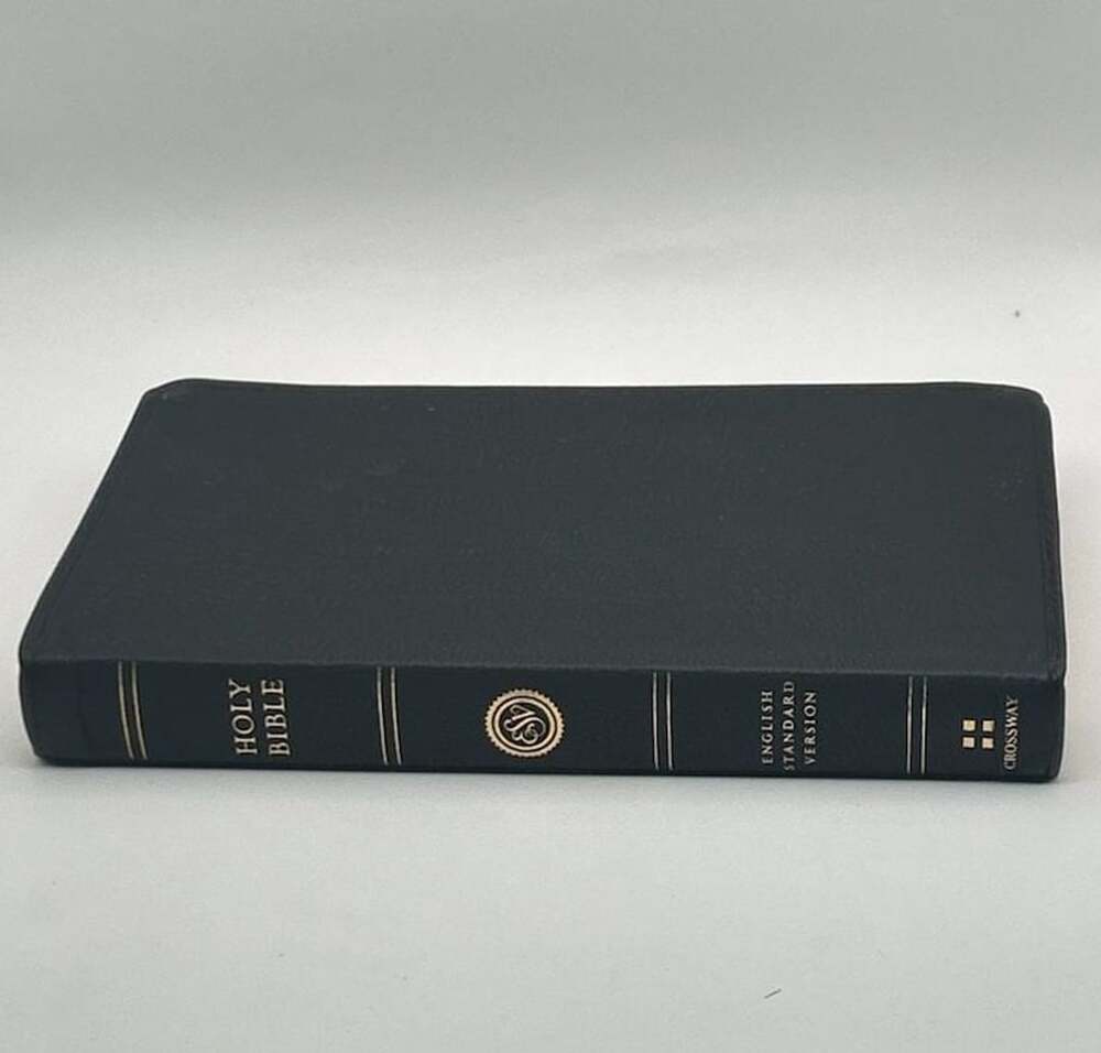ESV Crossway Thinline Bible, Genuine Leather, Black Leather